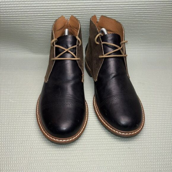 Olukai Pahoa Ankle Chukka Boots Leather Men’s Size 9.5M Black/Brown - Picture 2 of 9